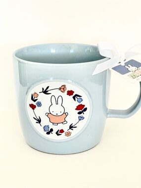 miffy Bunny Pink Shirt Light Blue Ceramic Mug